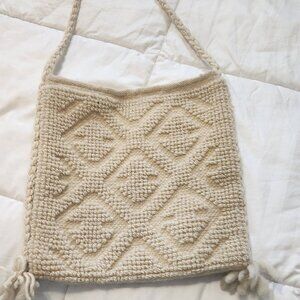Vintage boho handmade woven bag